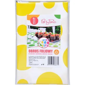 Plastový obrus s bodkami – žltý